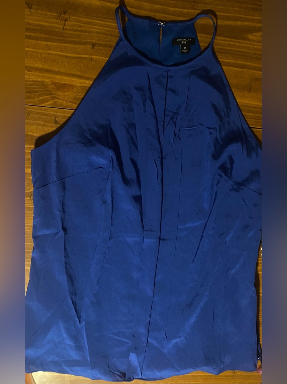 Ann Taylor Blue Silk Blouse